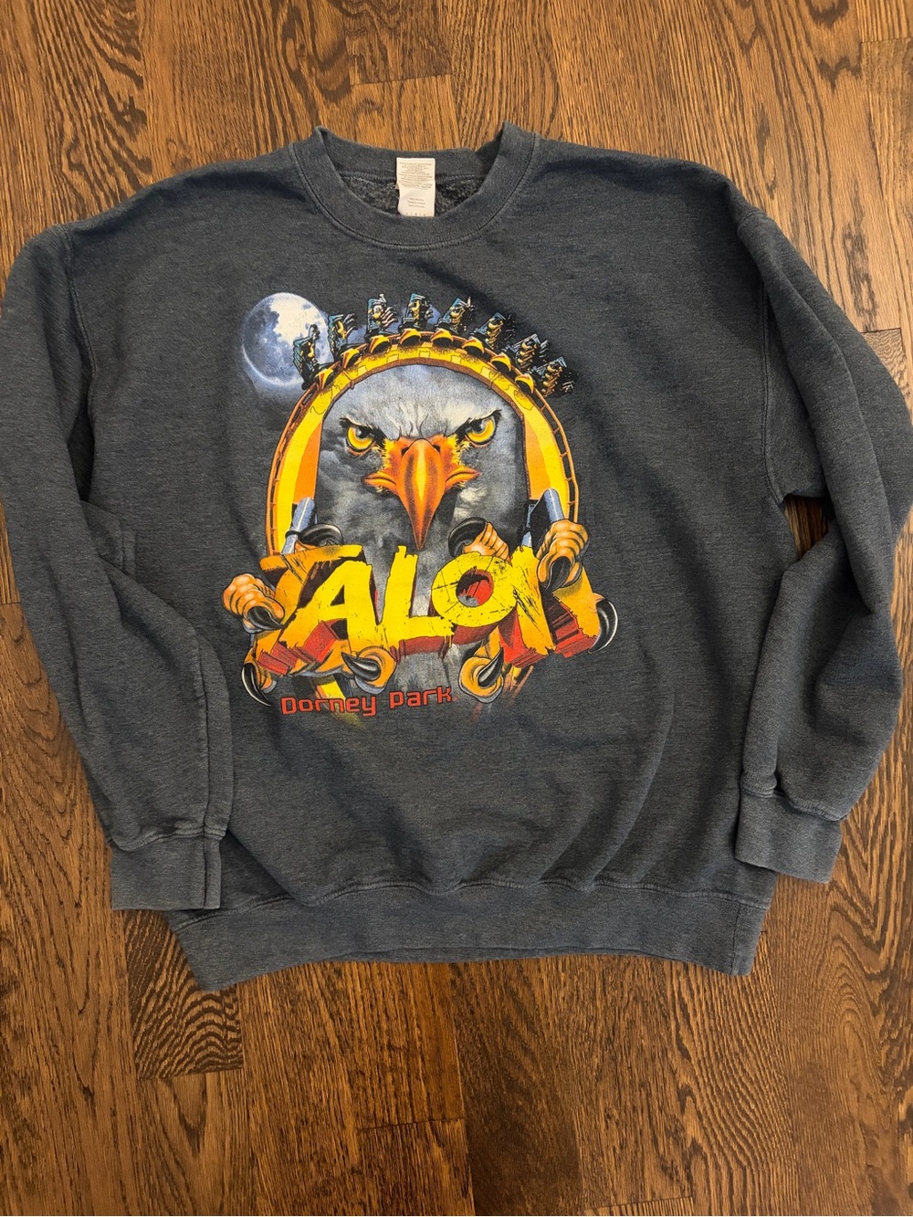 Dorney Park Talon Theme Park Ride Sweatshirt Women Size Large